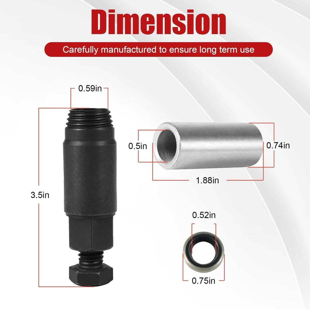 Solid Spare for GM Transmission Shifter Seal Remover Installer Seal Tool Turbo 350C 350 400