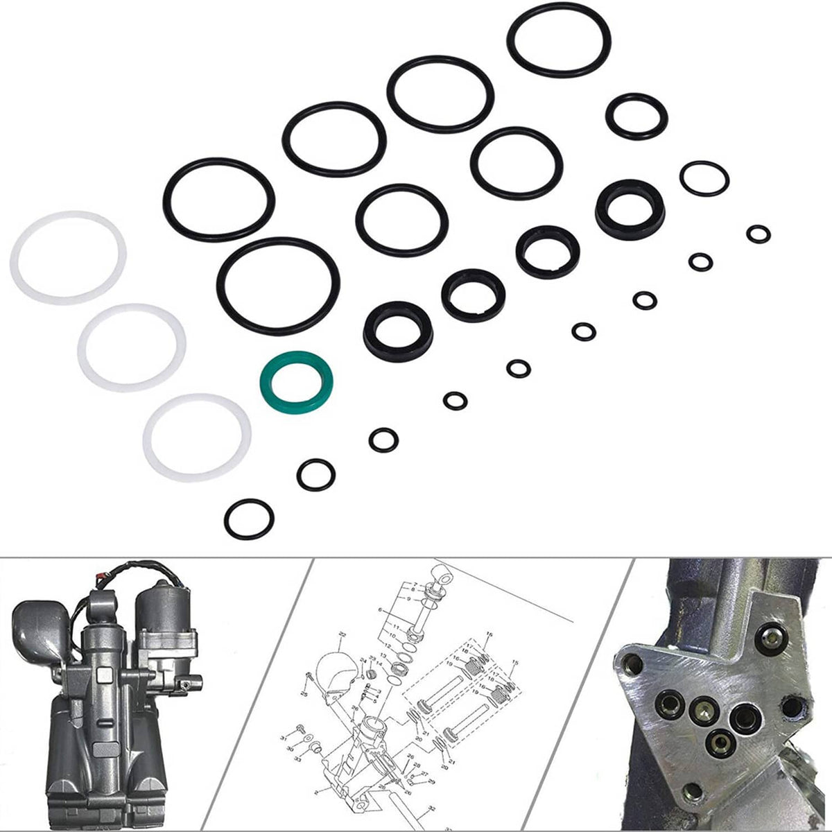 Solid Spare Tilt Trim Seal Kit 115225FS Fast Strike Power for Yamaha 115HP 150HP 175HP 200HP