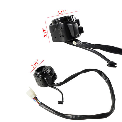 Solidspare Handlebar Control Switches + Wiring Harness for Harley Sportster Dyna 1996-2012