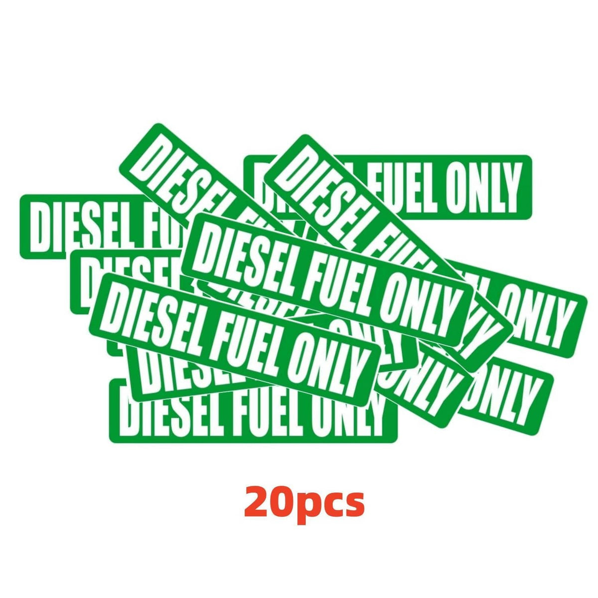 Solid Spare 20-pack DIESEL FUEL ONLY Vinyl Decals | Stickers | Turbo Barrell Labels Markers