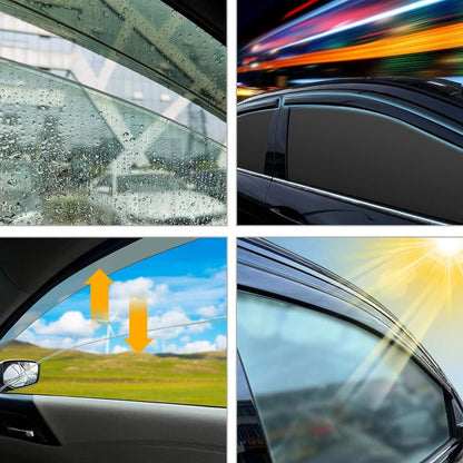 Solidspare Window Visor Rain Guard Vent For Honda Accord 2008-2012 Wavy Mugen Style Tinted