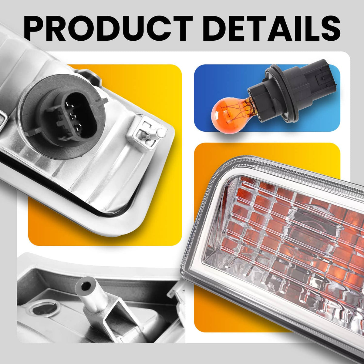 Solid Spare Left&Right Clear Marker Signal Corner Parking Lights For Jeep Liberty 2008-2012