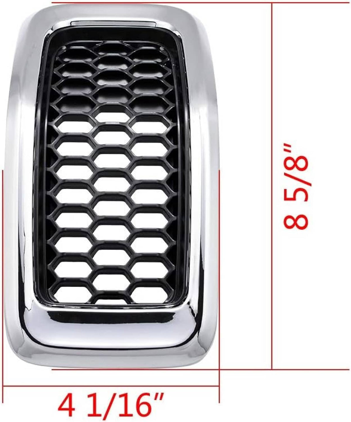 Solidspare 7x Chrome Front Bumper Grille Insert Honeycomb Mesh For 2014-2018 Jeep Cherokee