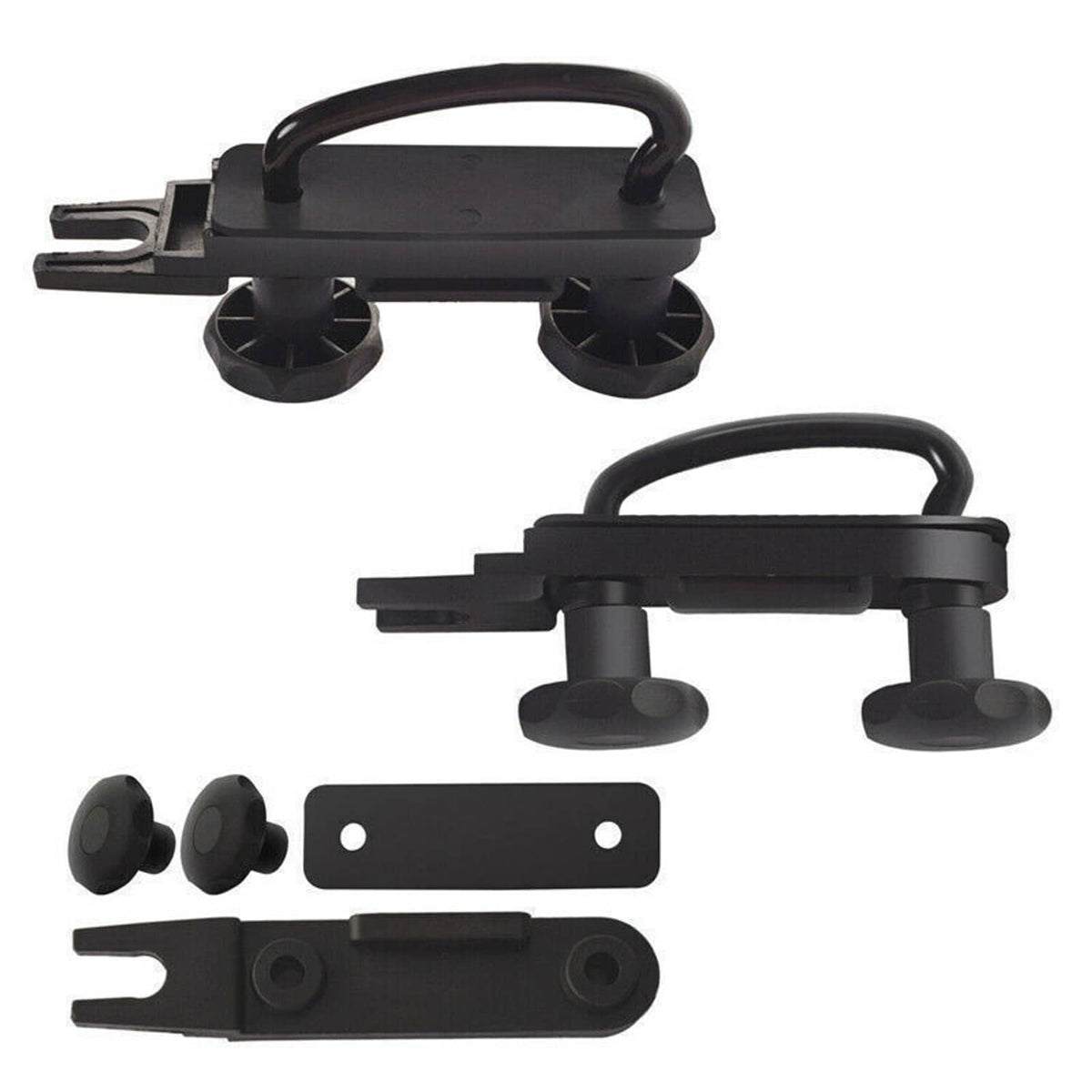 Solidspare 4x Universal Roof Box U-Bolt Clamps Cargo Carrier Roof Rack Bracket Van Mounting