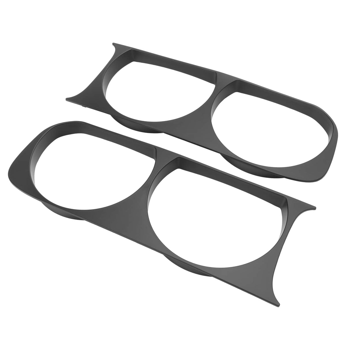 Solid Spare For 2008-2014 Dodge Challenger Headlight Bezel Set of 2 Left and Right Side
