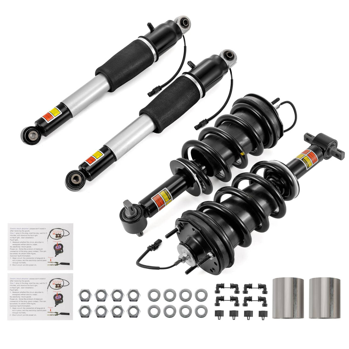 Solidspare 4x Front + Rear Shock Strut Assys Fit for 2014-2019 GMC Sierra 1500
