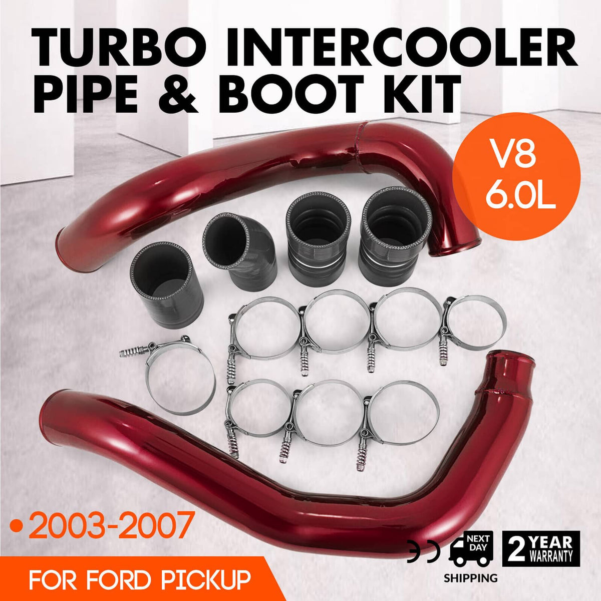 Solidspare Turbo Intercooler Pipe Kit & Intake Elbow For 03-07 Ford F250 6.0L Powerstroke