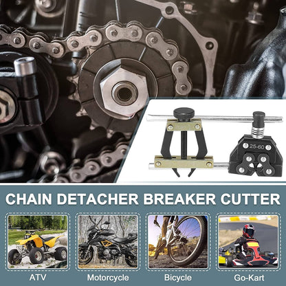 Solidspare 25-60 Chain Detacher Breaker Roller Chain Tools Kit for Motorcycle Go-Kart ATV