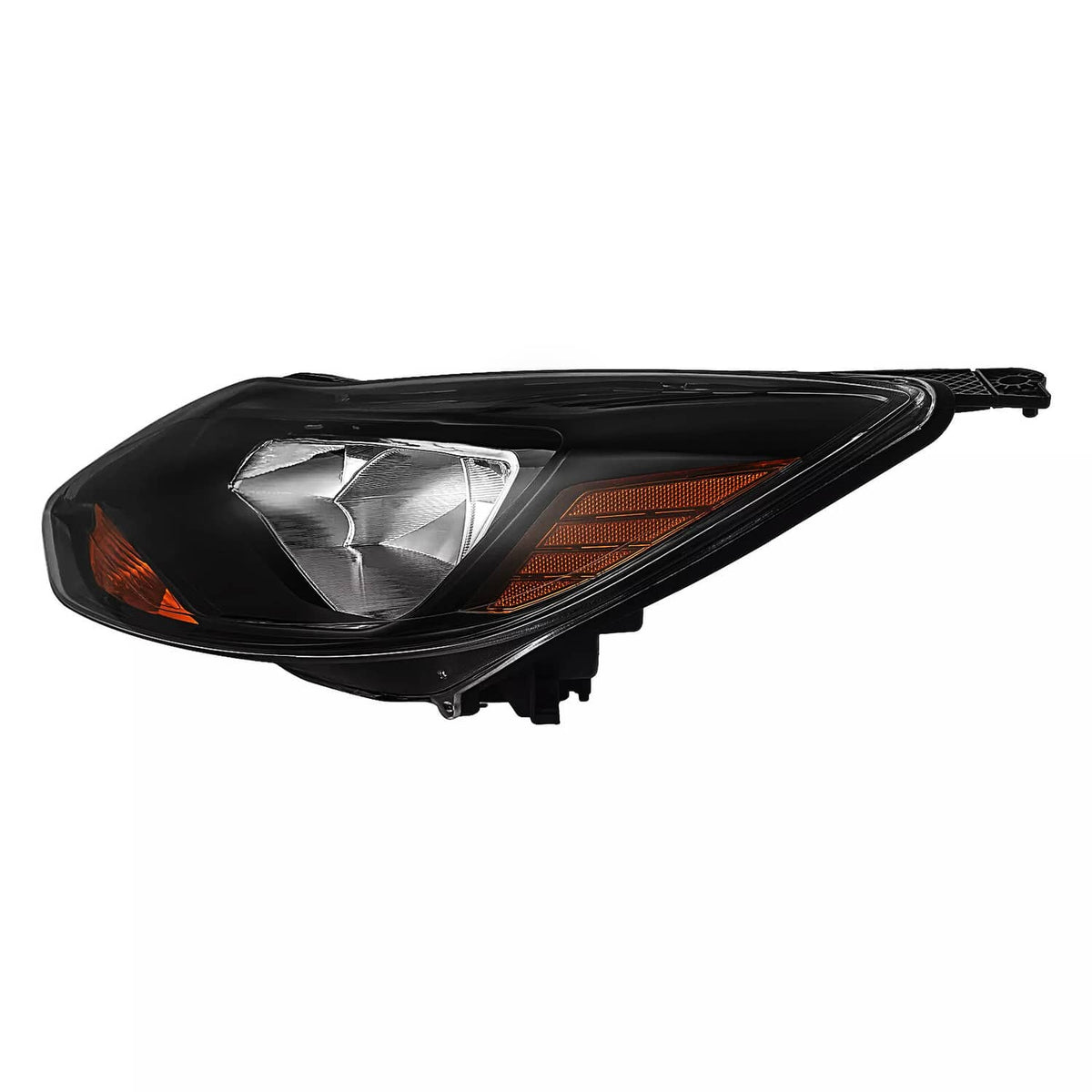 Solid Spare Black Left Driver Side Headlights Clear Lens Halogen Fits Ford Focus 2012-2014