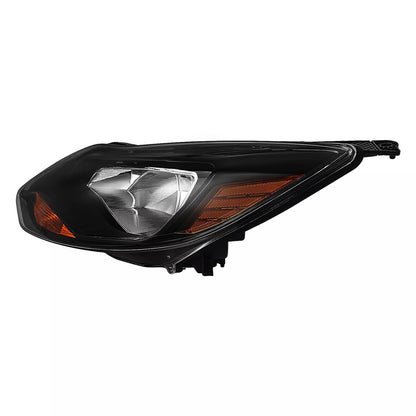 Solid Spare Black Left Driver Side Headlights Clear Lens Halogen Fits Ford Focus 2012-2014