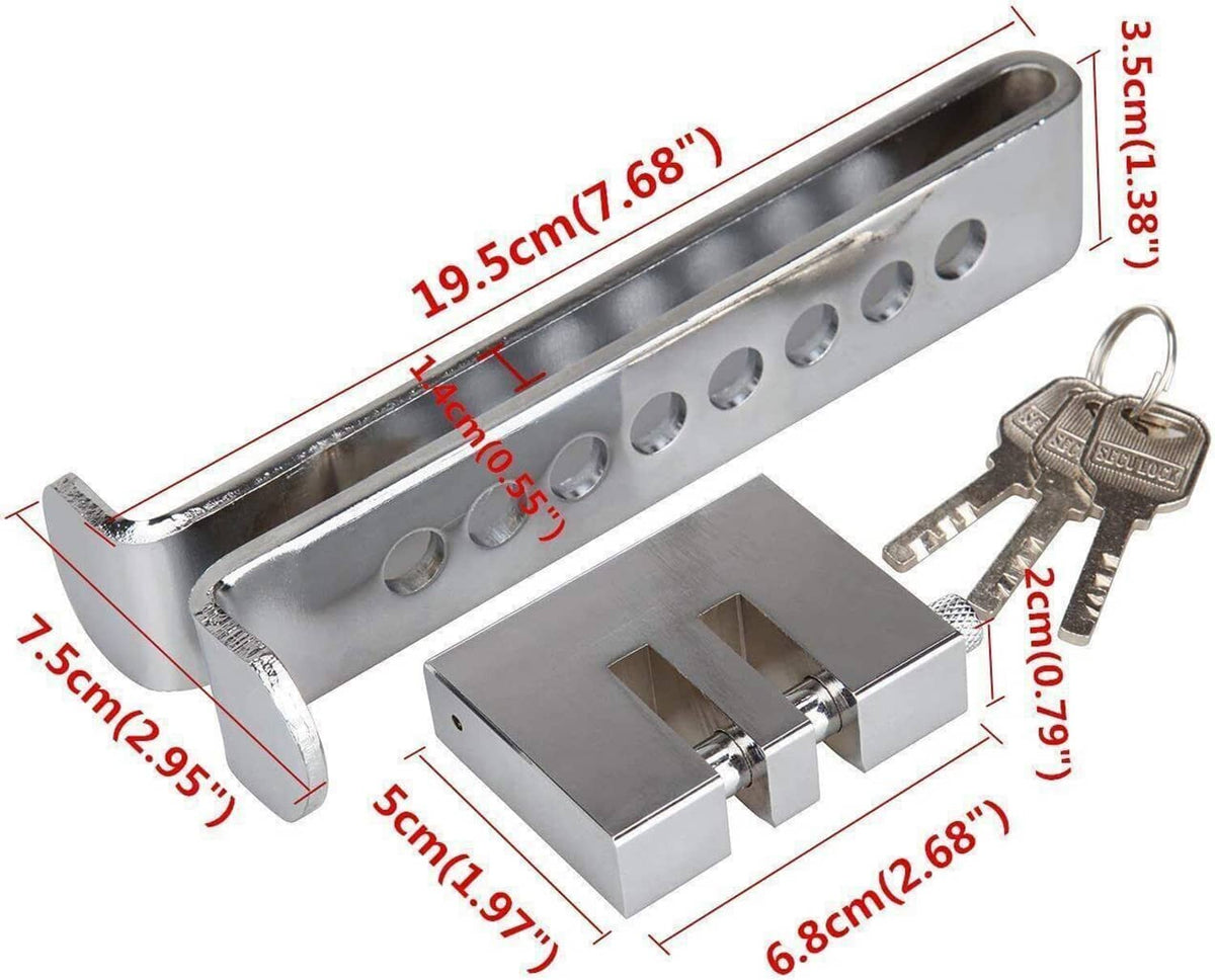 Solidspare Brake Clutch Lock Vehicle Anti-Theft Device Car Pedal Security Lock Tool & 3 Key