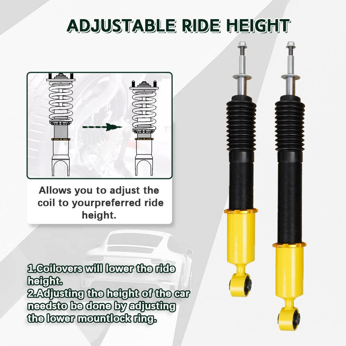 Solidspare Coilovers Suspension Kit For 2006-11 Honda CIVIC Adjustable Height Shocks Struts