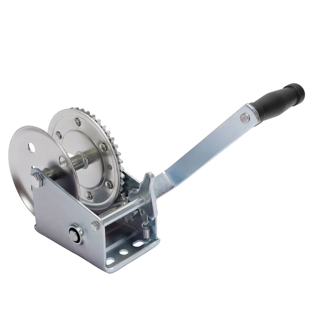 Solidspare 1400LBs Steel Horizontal Hand Pulling Ratchet Winch Galvanized For Boat Trailer