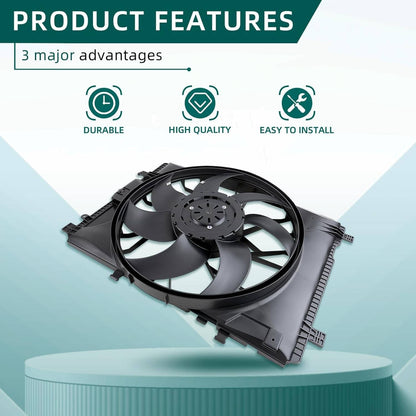 Solidspare New Radiator Cooling Fan For 2010-14 Mercedes-Benz C250 C300 C350 C63 AMG GLK350