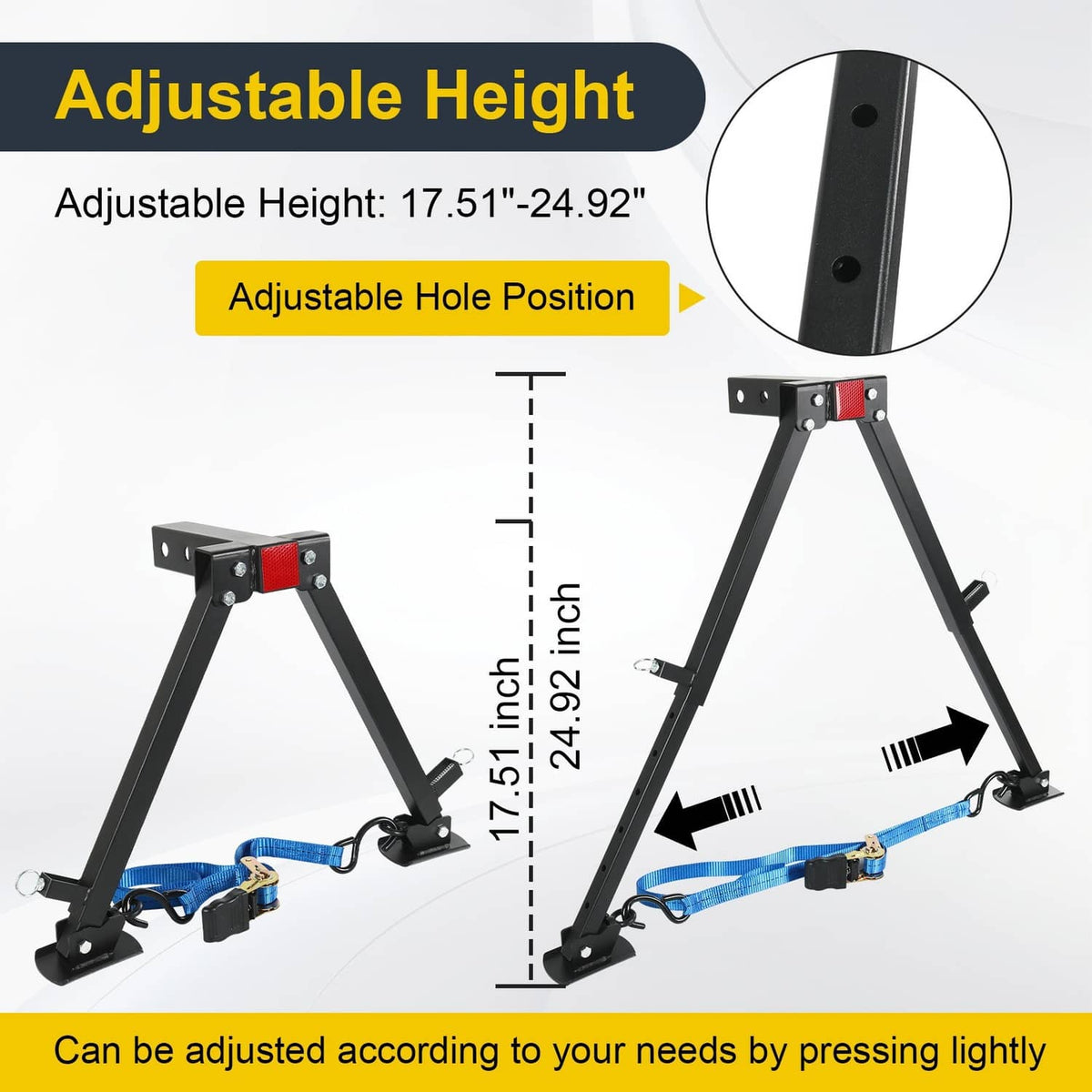 Solidspare Hitch Mount Stabilizer For 2" Hitch RV Trailer Motorhomes Truck 5th Wheel