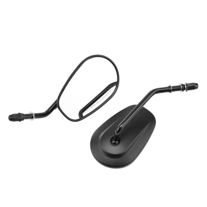 Solidspare Teardrop Rearview Side Mirrors for 1982-2025 Harley Sportster XL883 1200 Black