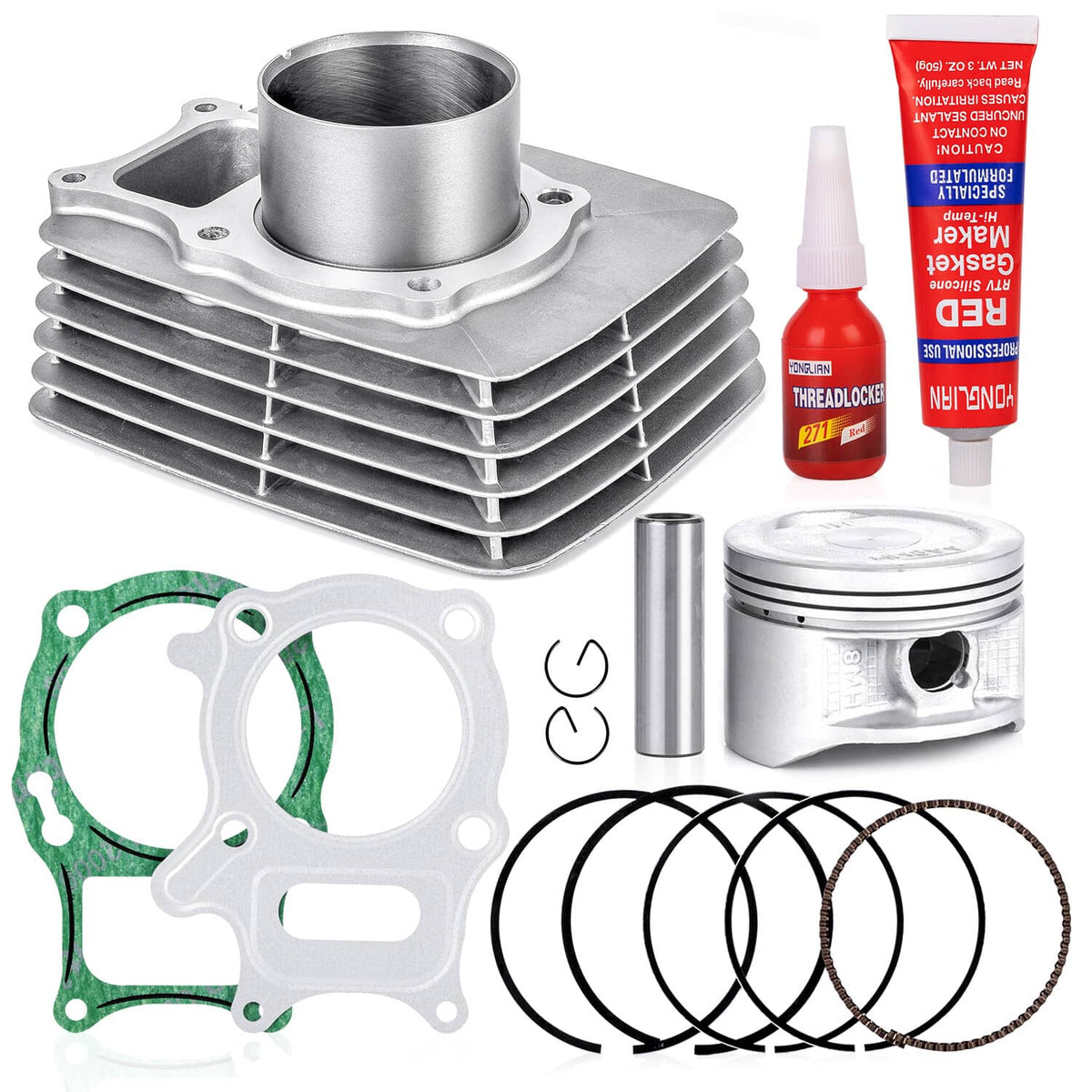 Solidspare 68.5MM Bore Cylinder Piston Gasket Kit for Honda Recon TRX250 Sportrax TRX250EX