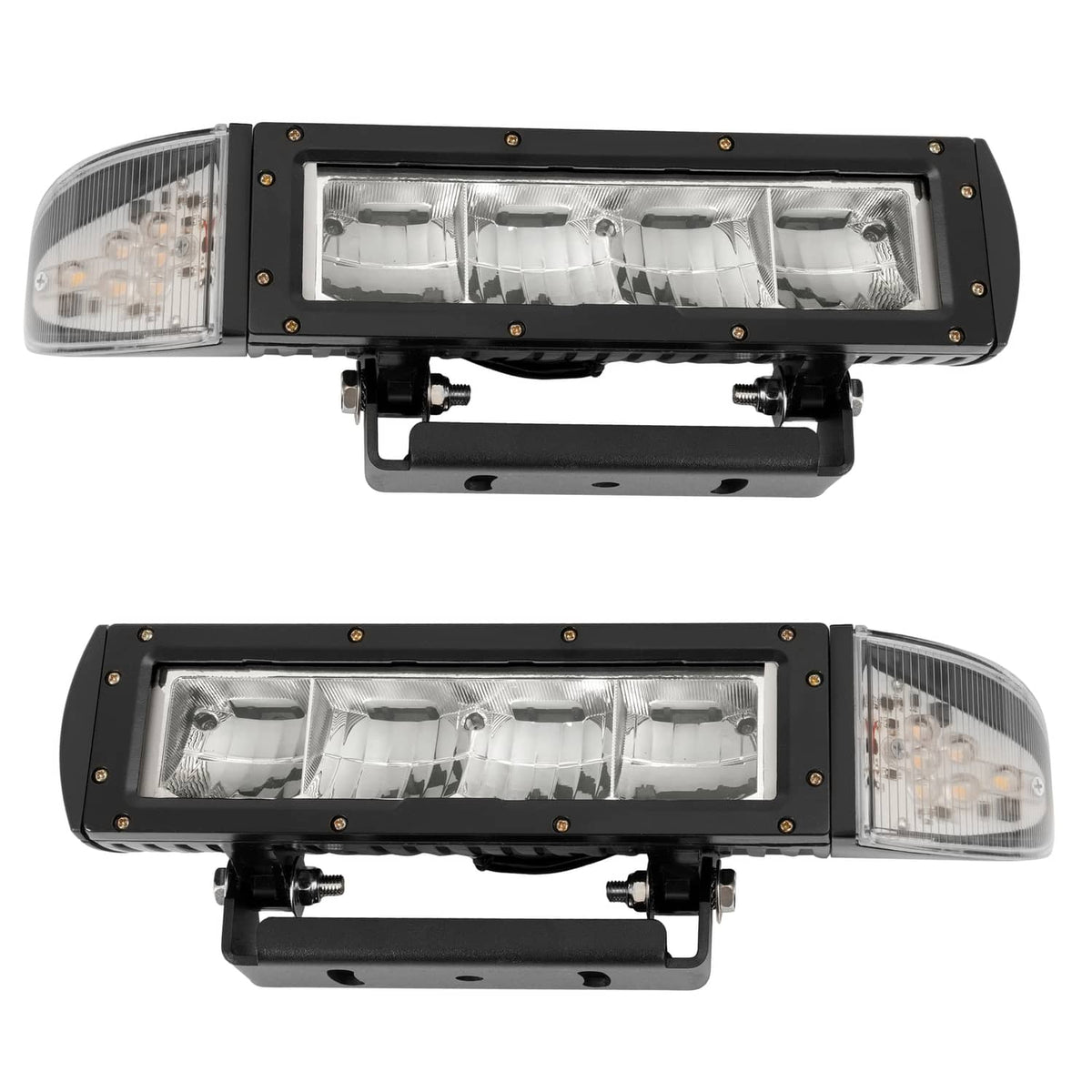 Solidspare 2PCS Headlight Heated LED Plow Lights Universal Replace For 1312100