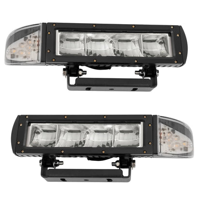 Solidspare 2PCS Headlight Heated LED Plow Lights Universal Replace For 1312100