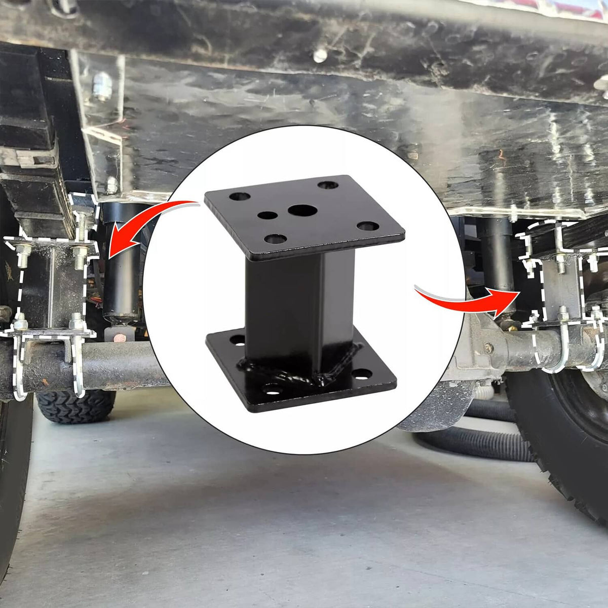 Solidspare 4" Block Lift Kit Golf Cart Fit EZGO Marathon Electric 1975-1993 Front & Rear