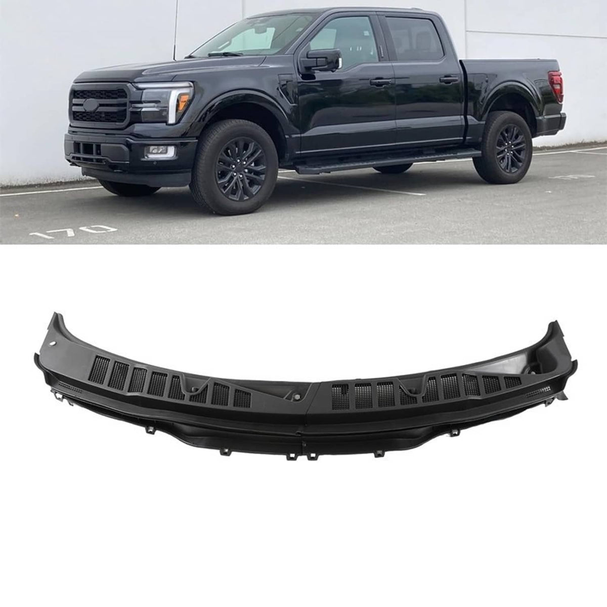 Solidspare For 2021-2025 Ford F150 Windshield Wiper Cowl Grille Screen Cover Left & Right
