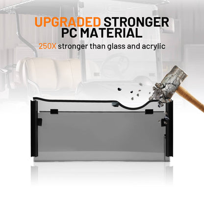 Solidspare Tinted Golf Cart Windshield Windscreen For EZGO RXV 2008-Up Folding Style