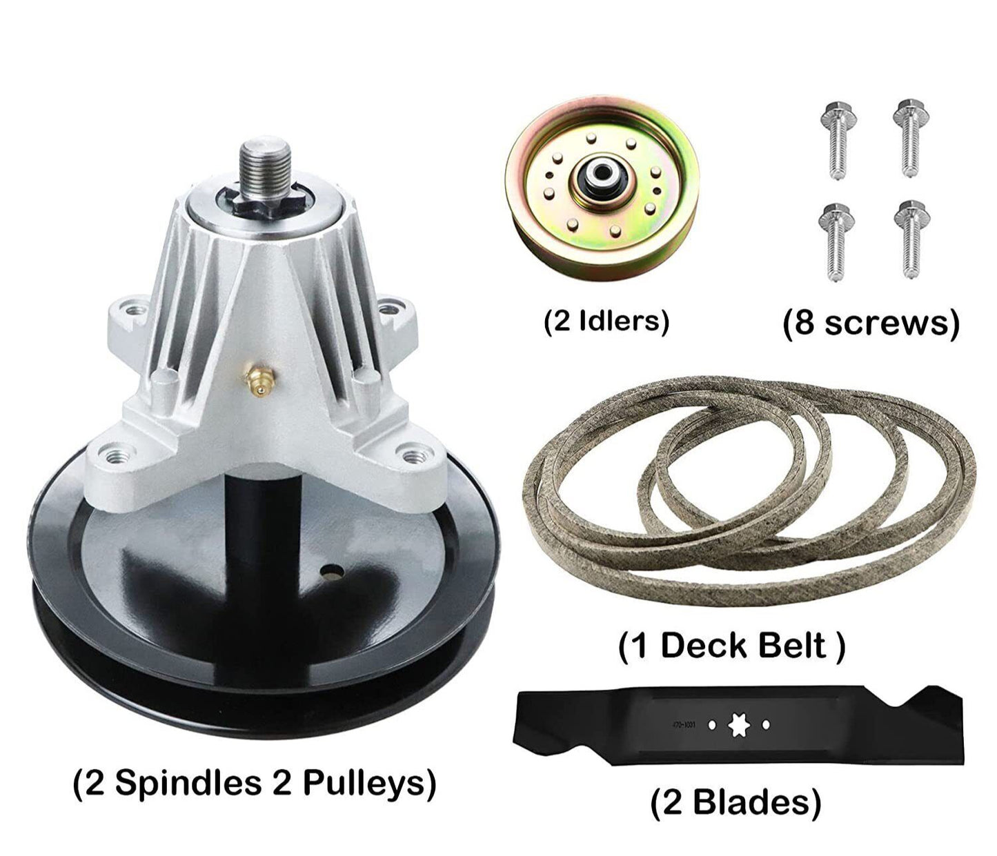 MOWER DECK REBUILD KIT FITS CUB CADET 42" LTX1042 LTX1040 BLADES BELT SPINDLES