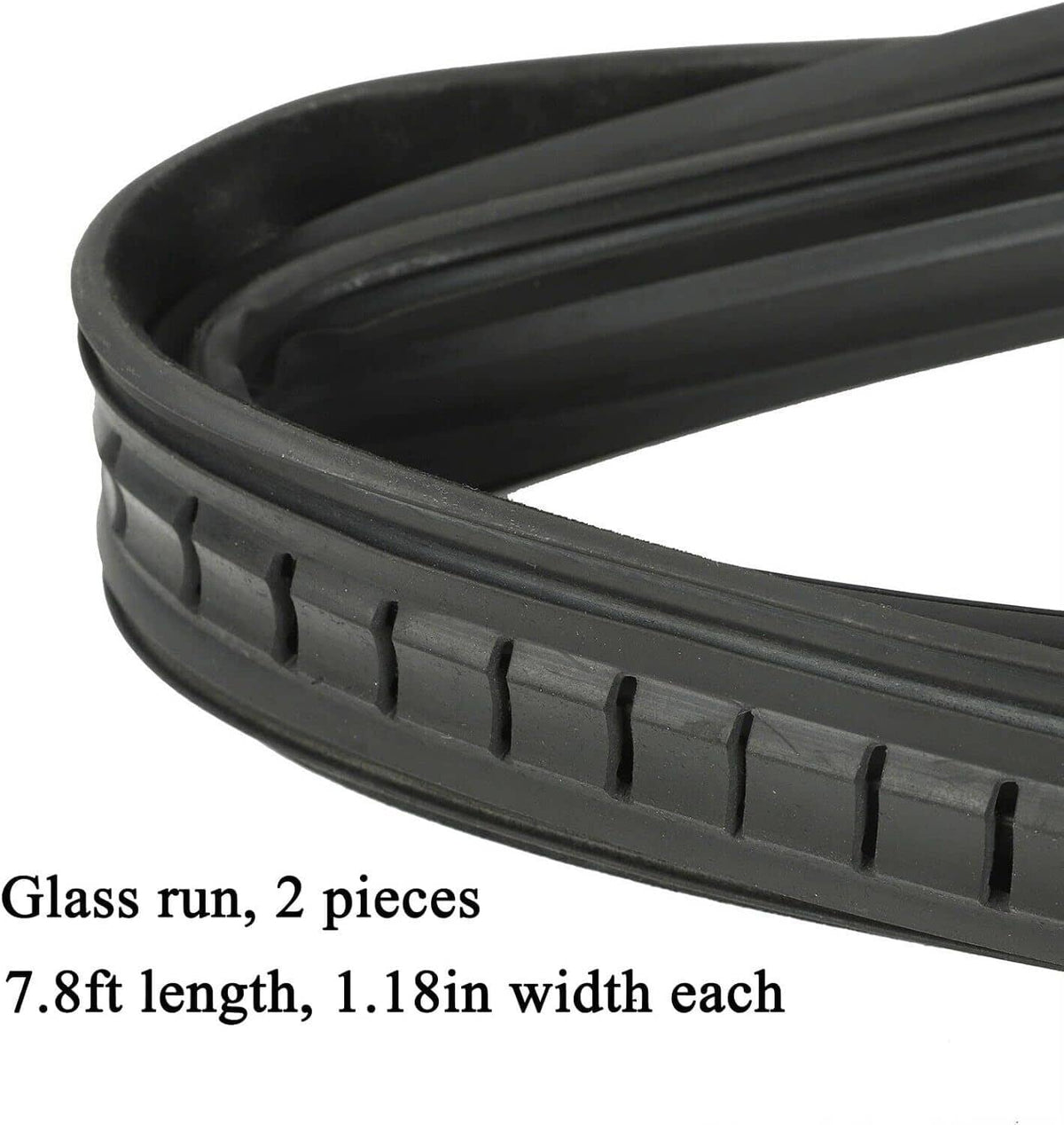 Solidspare New Front Door Window Run Sweep Felts Weatherstrip Seals Kit for Chevy GMC Truck