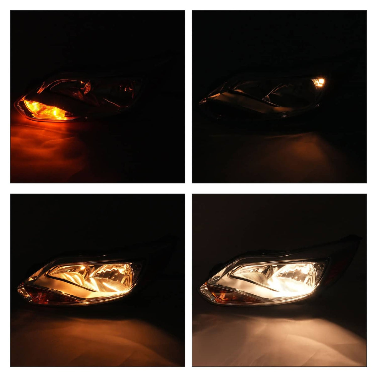 Solid Spare Clear Lens Halogen Left Driver Side Headlight For Ford Focus 2012-2014 W/Bulb
