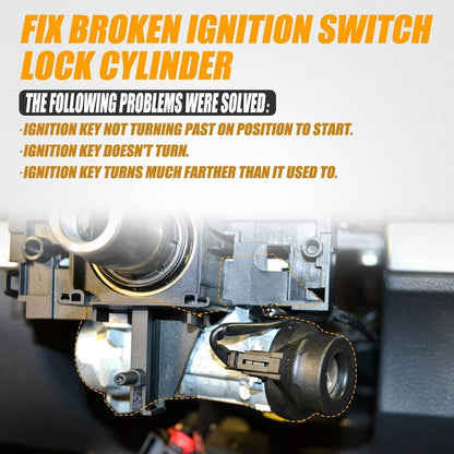Solidspare Ignition Switch With Lock Cylinder Key For VW Golf Jetta Rabbit Audi 2006-2011