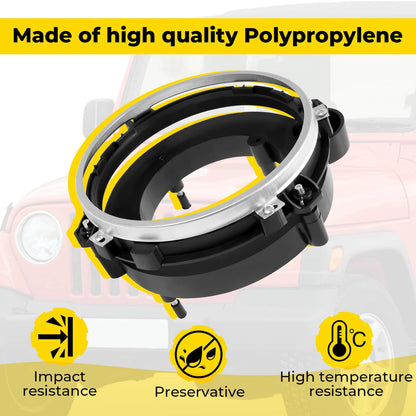 Solid Spare Headlight HeadLamp Bulb Mount Bracket Bucket Front Right For 97-06 Jeep Wrangler