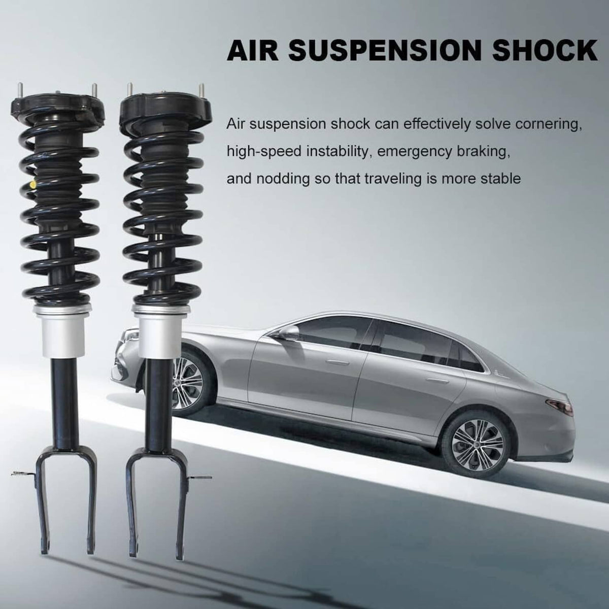 Solidspare 2Pcs Front Shock Strut Assys For 2006-2009 Mercedes-Benz E350 4Matic Sedan Wagon