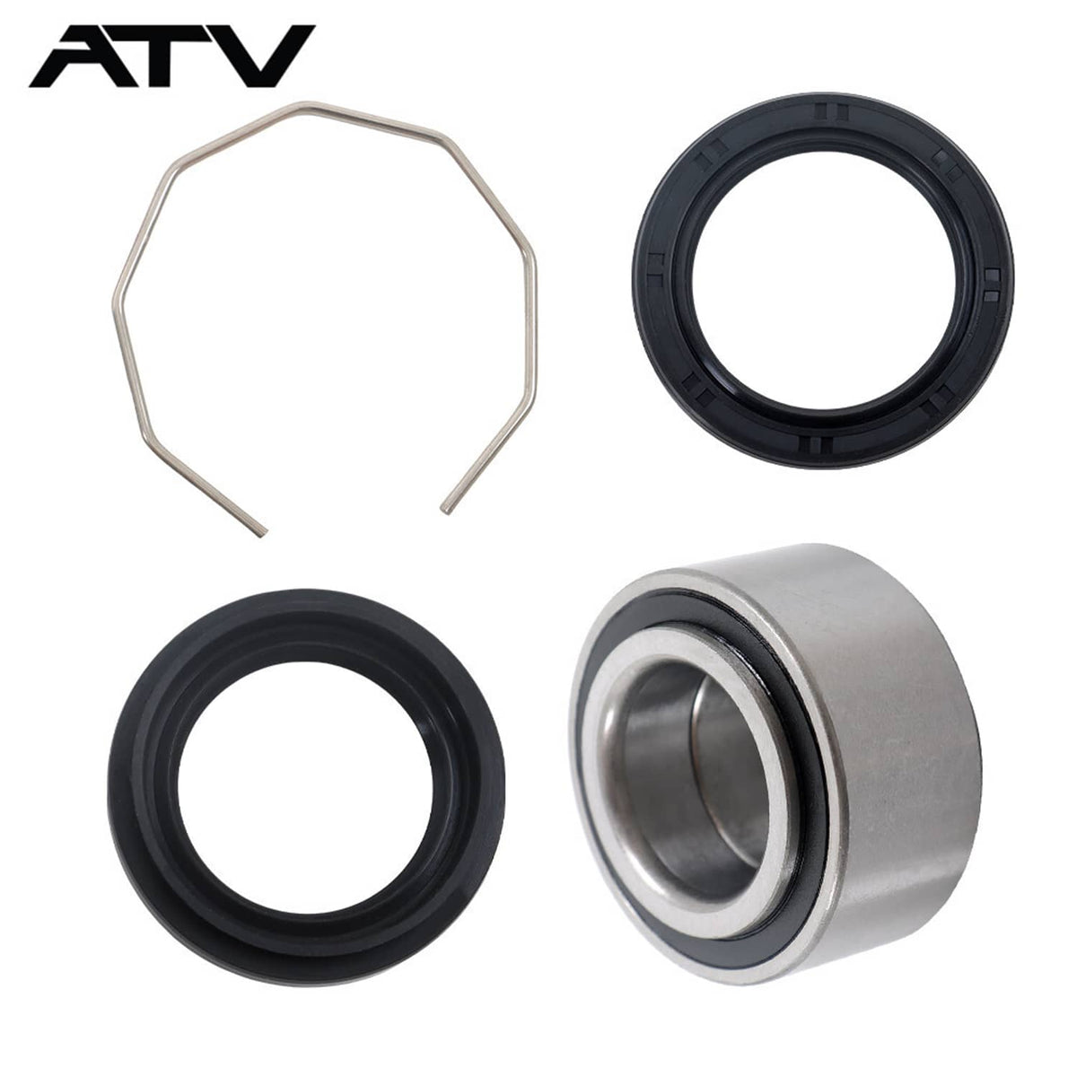 Solidspare For Arctic Cat 375 400 500 600 Bearcat 454 Front Wheel Hub Bearings & Seal Kit