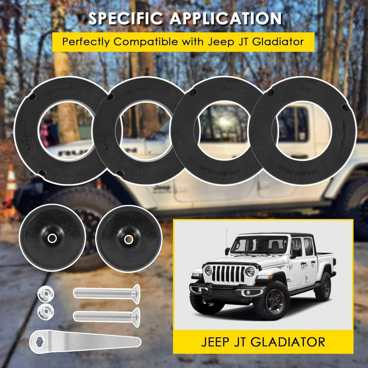 Solidspare 1155300 Front 1.5” Performance Spacer Leveling Kit for Jeep Gladiator 2020-2022