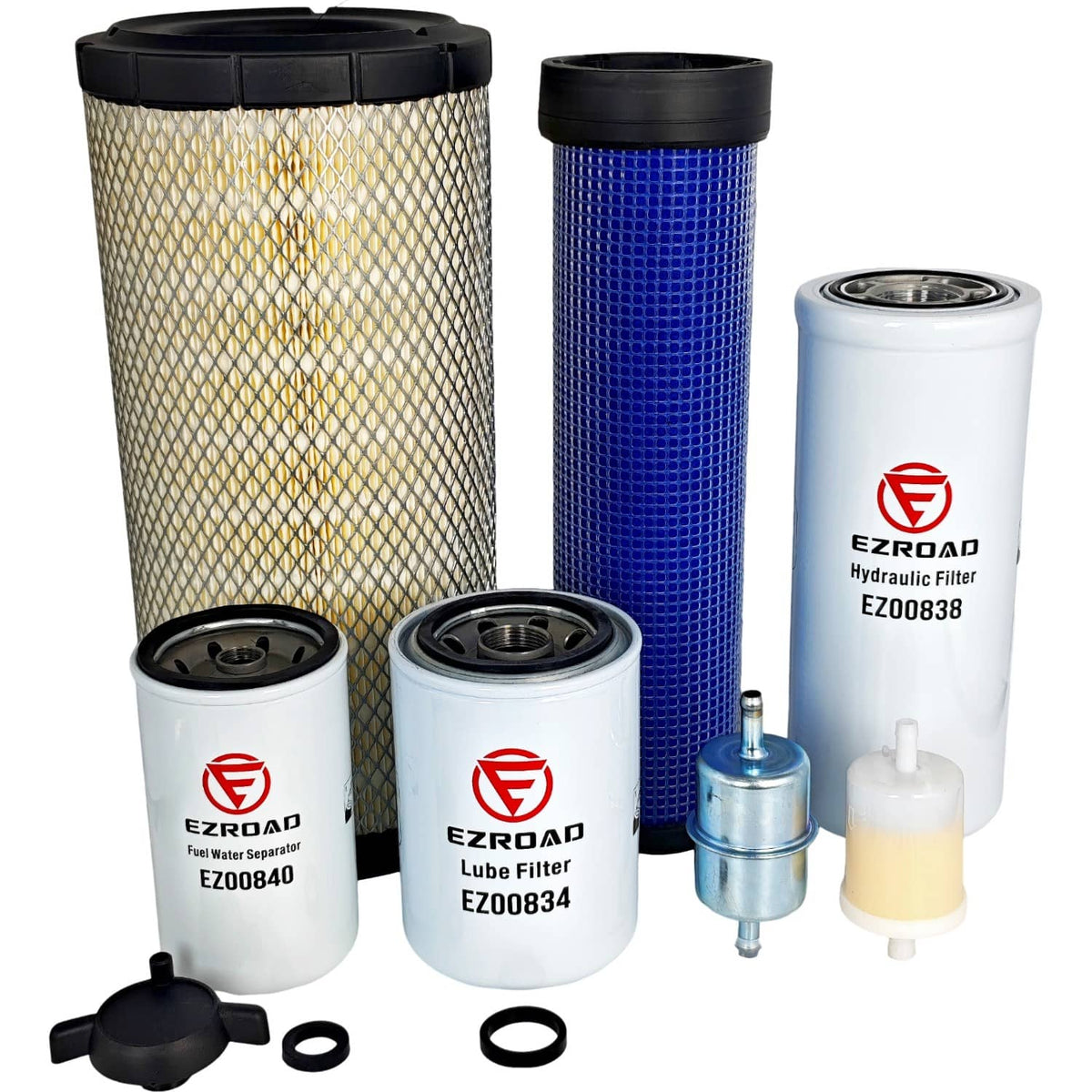 Solid Spare Maintenance Filter Kit Fit for Case 70XT Radial Seal Outer Inner Hyd Engine Fuel