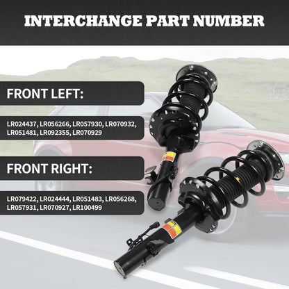 Solidspare Front Shock Absorber Struts w/ Electric LR024437 For 2012-19 Range Rover Evoque