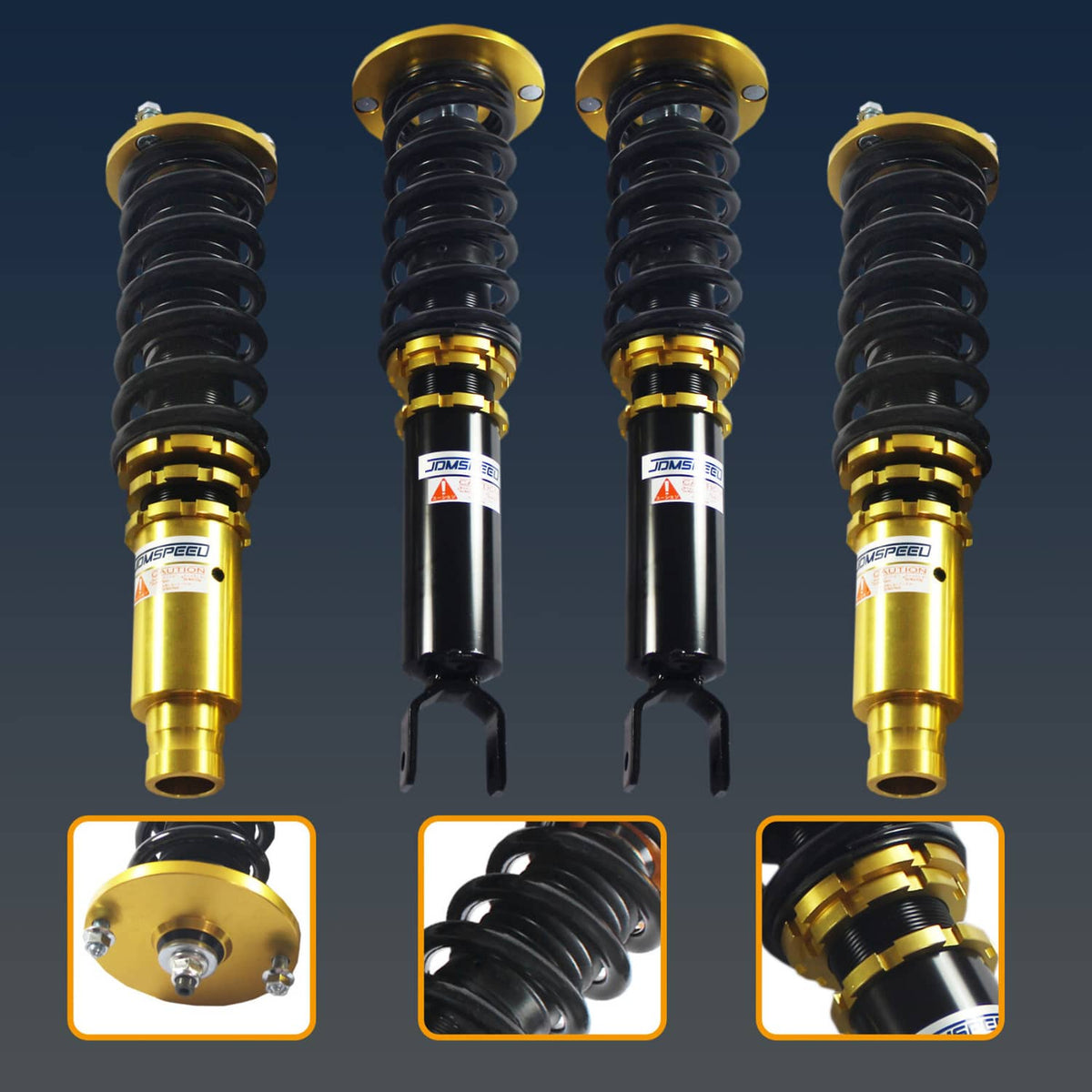 Solidspare Coilovers Struts Shock Suspension Kits For 1990-1997 Honda Accord Adj. Height