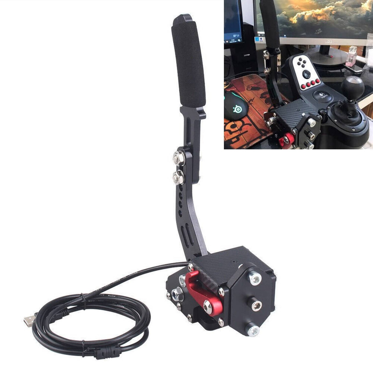 Solidspare PC USB Handbrake for Racing Games G920/T500/G27/G29 64Bit SIM FANATECOSW New
