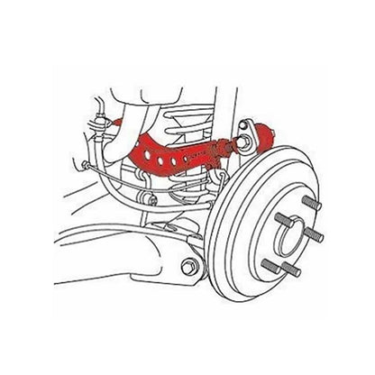 Solidspare Adjustable Rear Upper Camber Control Arms Kit for 2006-2015 Honda Civic 1.8 Red