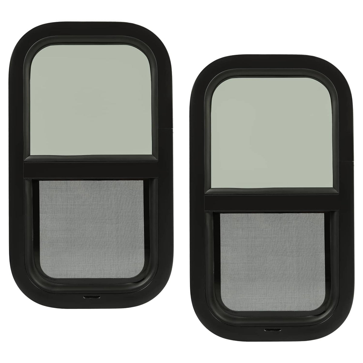 Solidspare 2 Pack 12"L x 22"W Wall Vertical Sliding RV Window Cargo Trailer W/Trim Kit