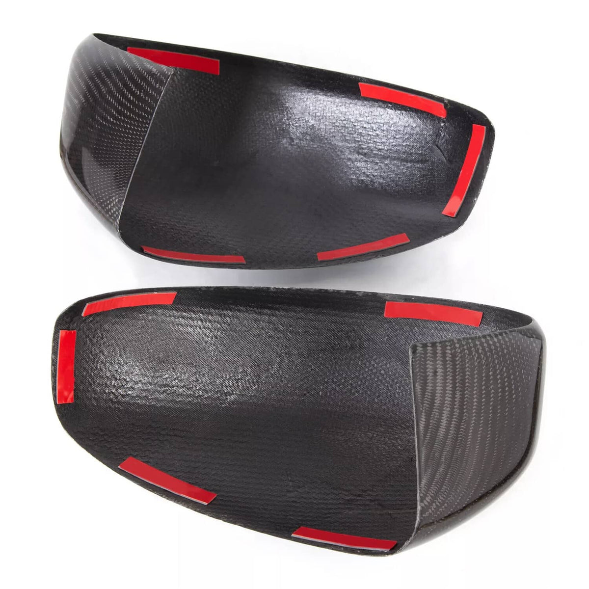 Solid Spare Carbon Fiber Mirror Cover Cap Black Pair For Infiniti G35 Coupe 03-07