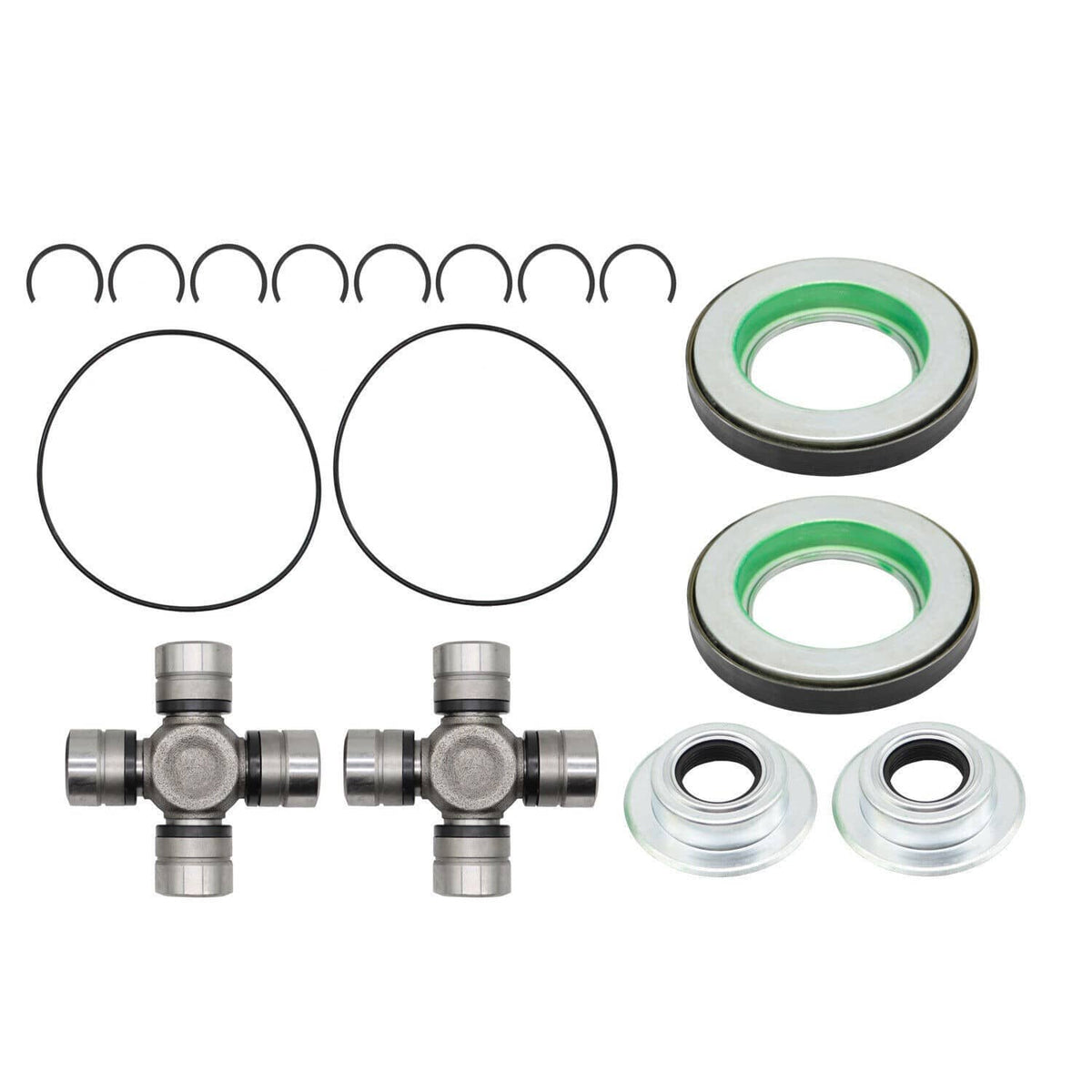 Solidspare Front Axle Seal & Greaseable U Joint Kit for 2005-2014 Ford F250 F350 Super Duty