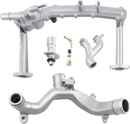 Solidspare New Upgraded Metal Coolant Water Pipe System Kit For Land Rover Jaguar 5.0L