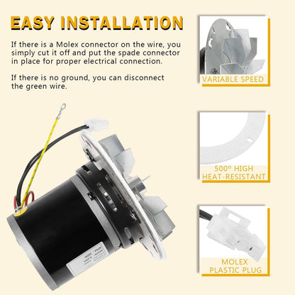 Solidspare 12056010 Pellet Stove Combustion Exhaust Blower Motor for Whitfield Advantage