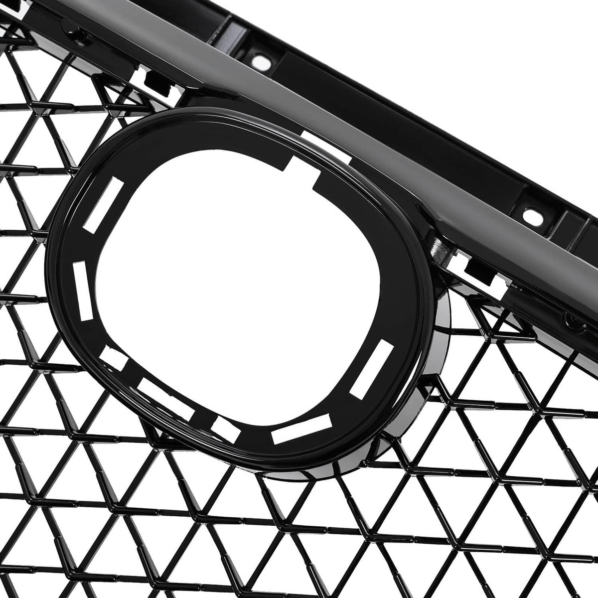Solid Spare For Mazda 3 Axela 2014-2016 15 Honeycomb Upper Grille Bumper Assembly Set Black
