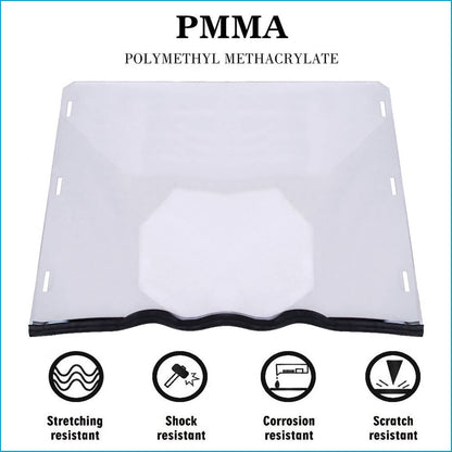 Solidspare Hard-Coated Clear Full Windshield For Polaris Ranger 400 570 EV 500 800 Midsize