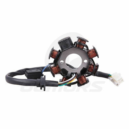 Solidspare 8 Pole Coil Magneto Stator for GY6 125cc 150cc Scooter ATV Moped 5 Wires