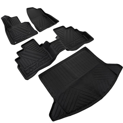 Solidspare Heavy Duty Floor Mats Cargo Liners Black For 2017-2025 Mazda CX-5 TPE Rubber