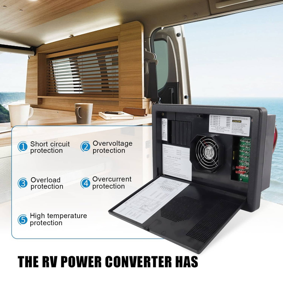 Solidspare for rv,Camper,caravans WF-8735-AD 30 amp rv power Converter Battery Chargers