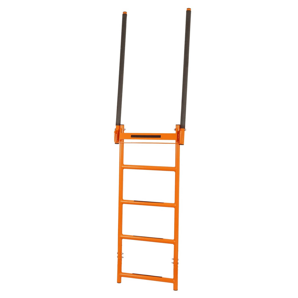 Solid Spare Flatbed Trailer Access Ladder Orange 5 Step For 48 Inch Rail Mount Powder Coated